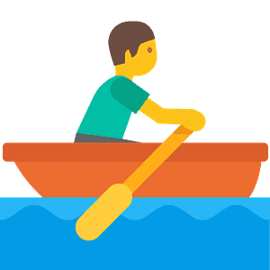 Person rowing boat
