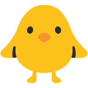 Front-facing baby chick