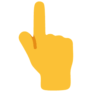 Backhand index pointing up
