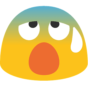 Anxious face with sweat