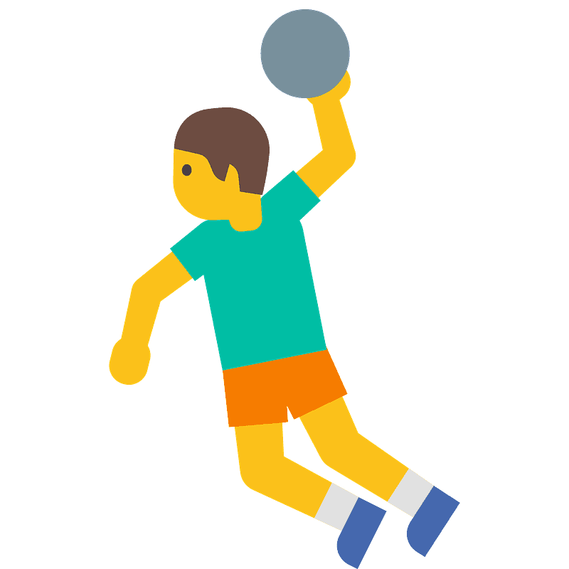 Person playing handball