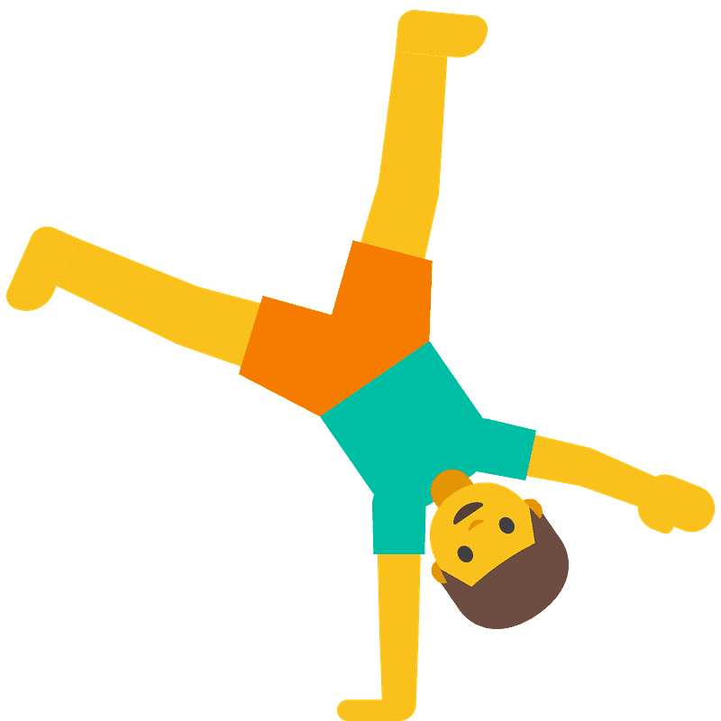 Person cartwheeling