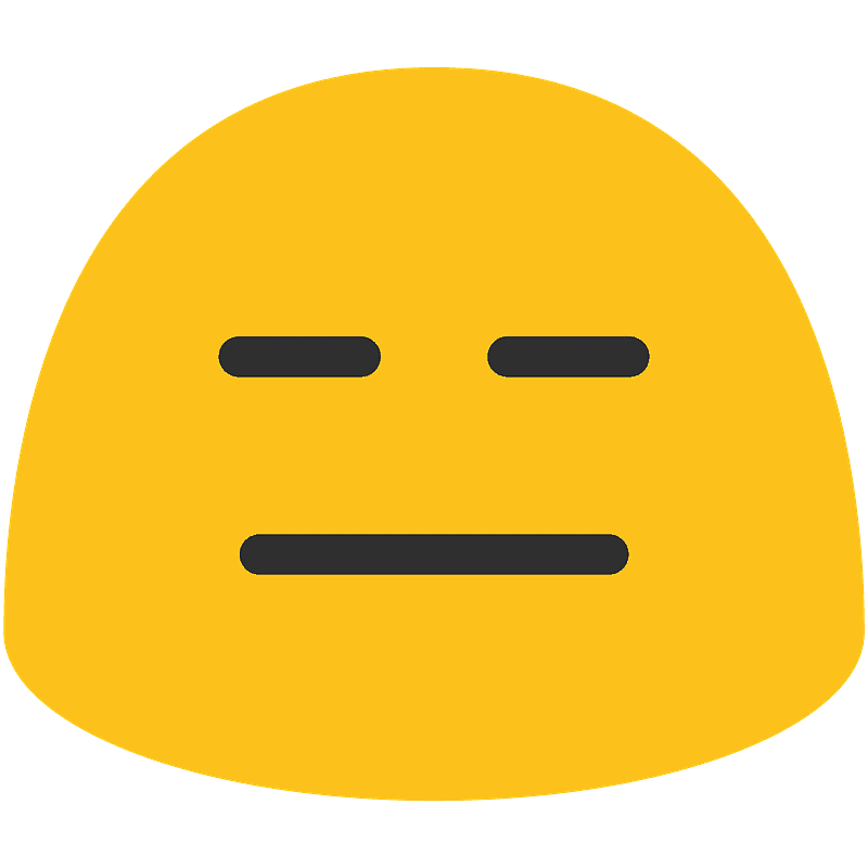 Expressionless face