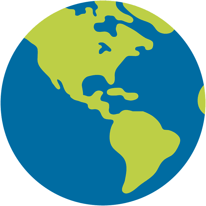 Globe showing Americas