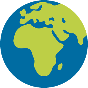 Globe showing Europe-Africa
