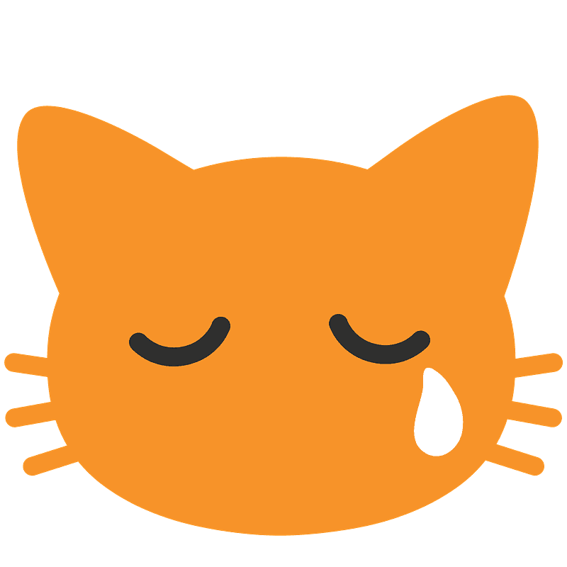 Wajah kucing menangis