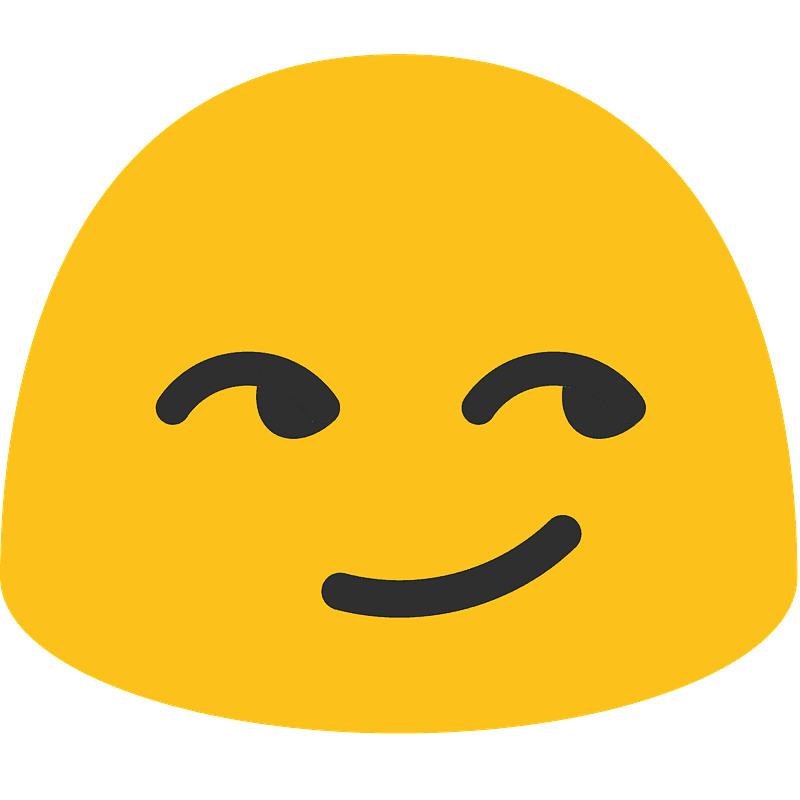 薄笑いをする顔
