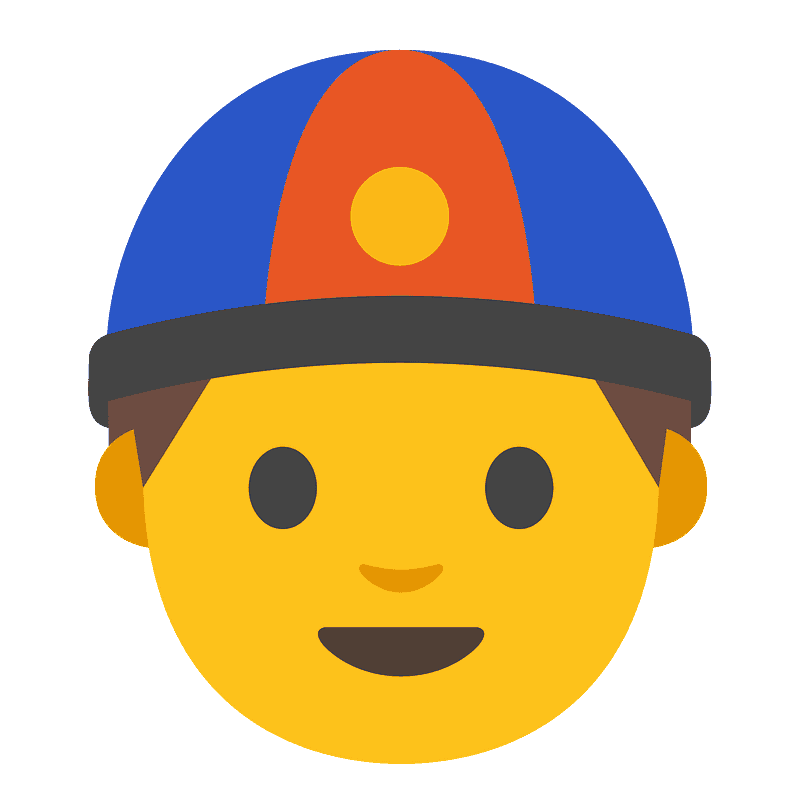 Person with skullcap