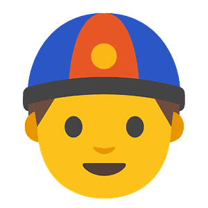 Person with skullcap