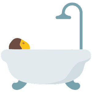 Person taking bath