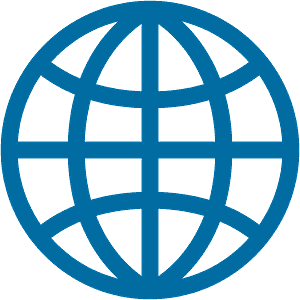Globe with meridians