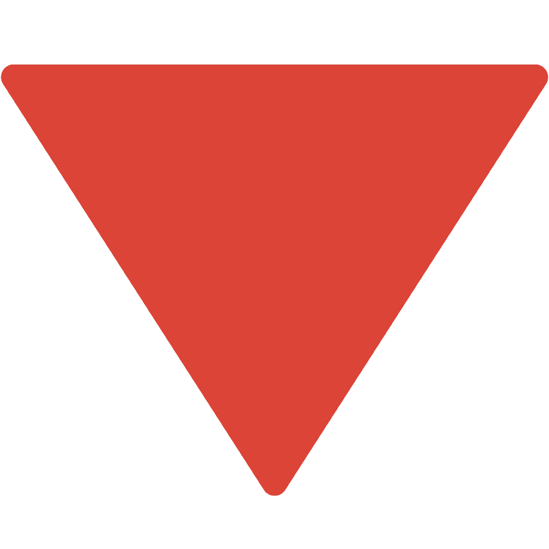 Red triangle pointed down