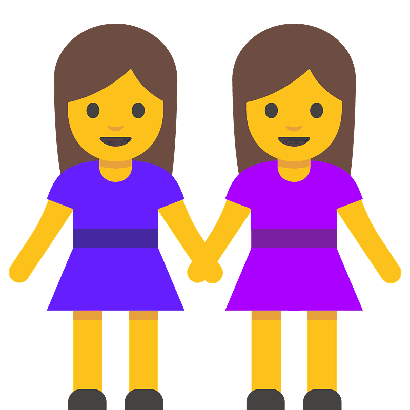 Dua wanita bergandengan