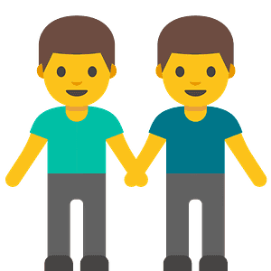 Men holding hands