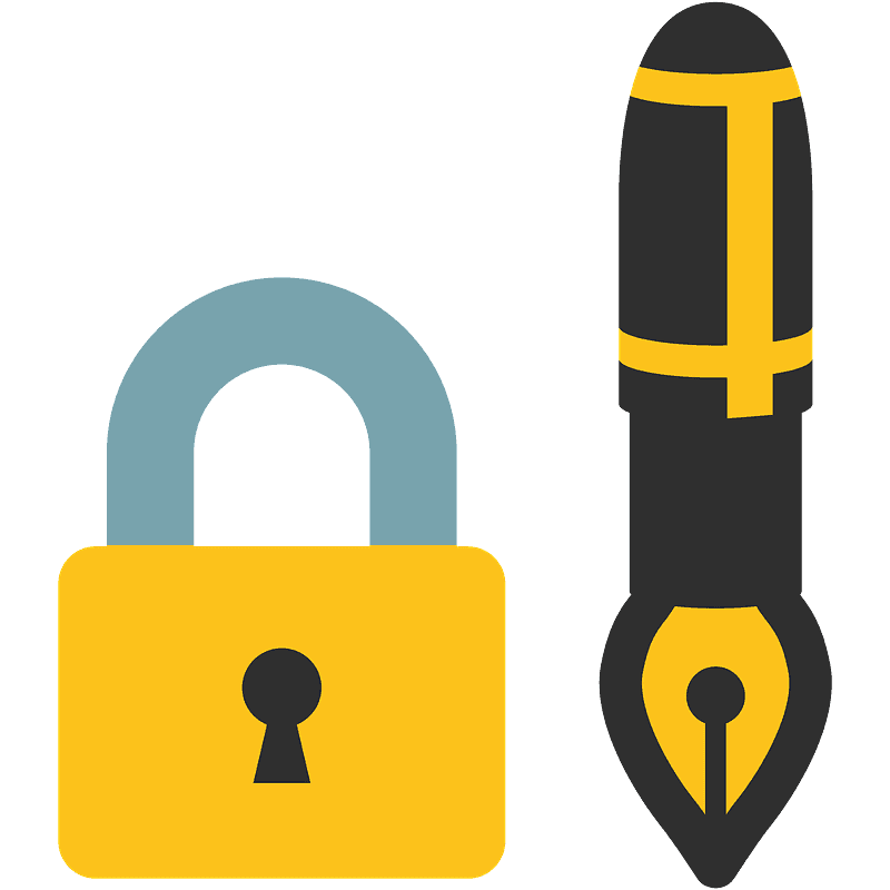Locked with pen