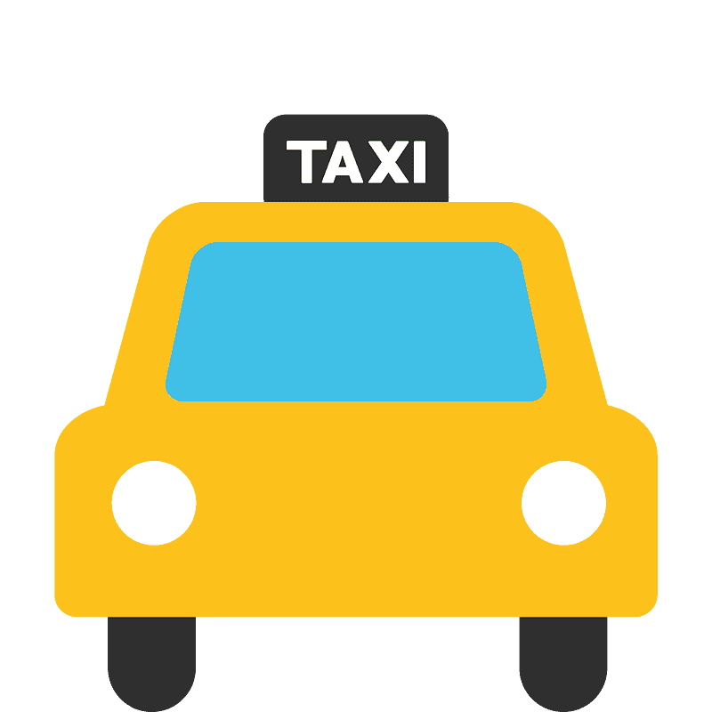 Oncoming taxi