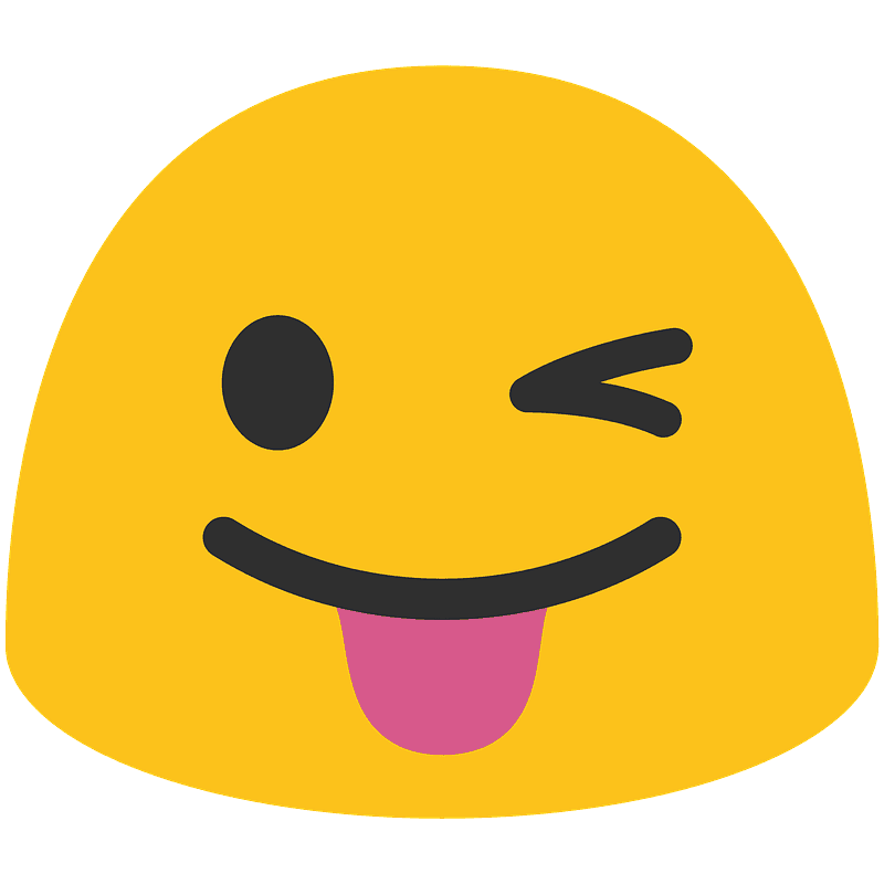 Winking face with tongue