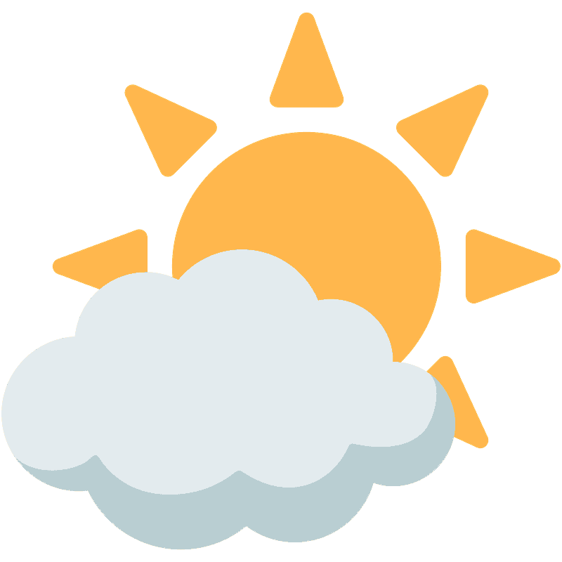 Sun behind small cloud
