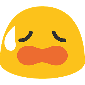 Sad but relieved face