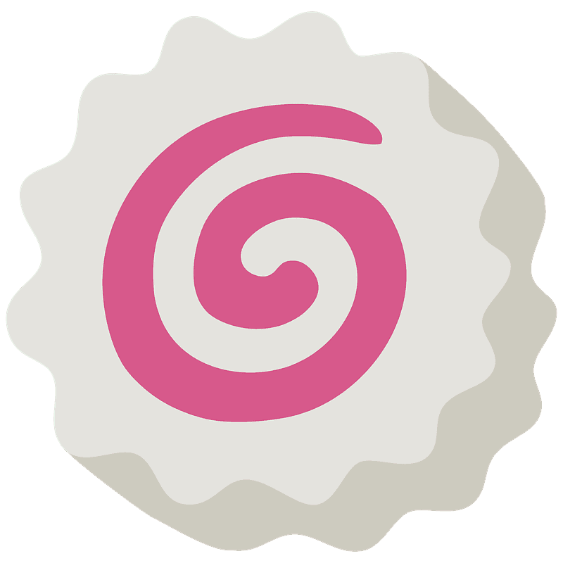 Fish cake with swirl