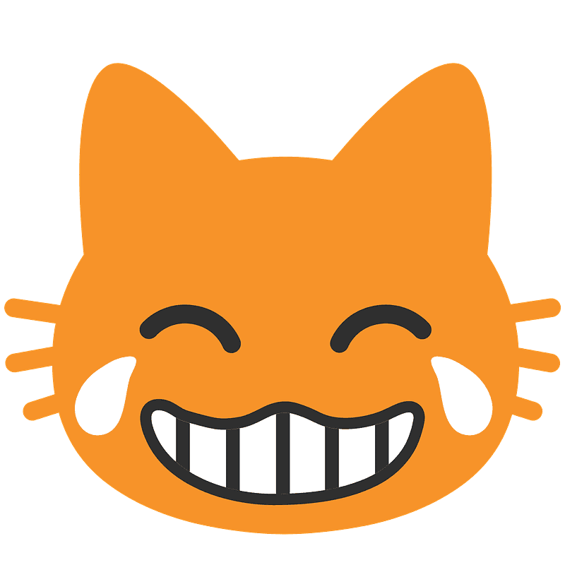Cat with tears of joy