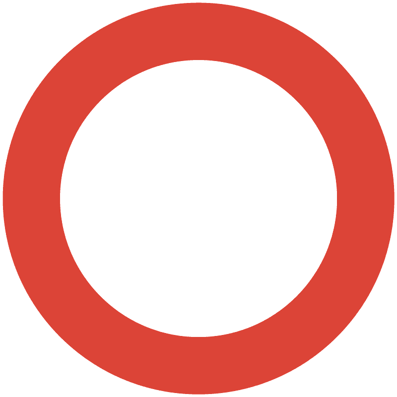 Hollow red circle