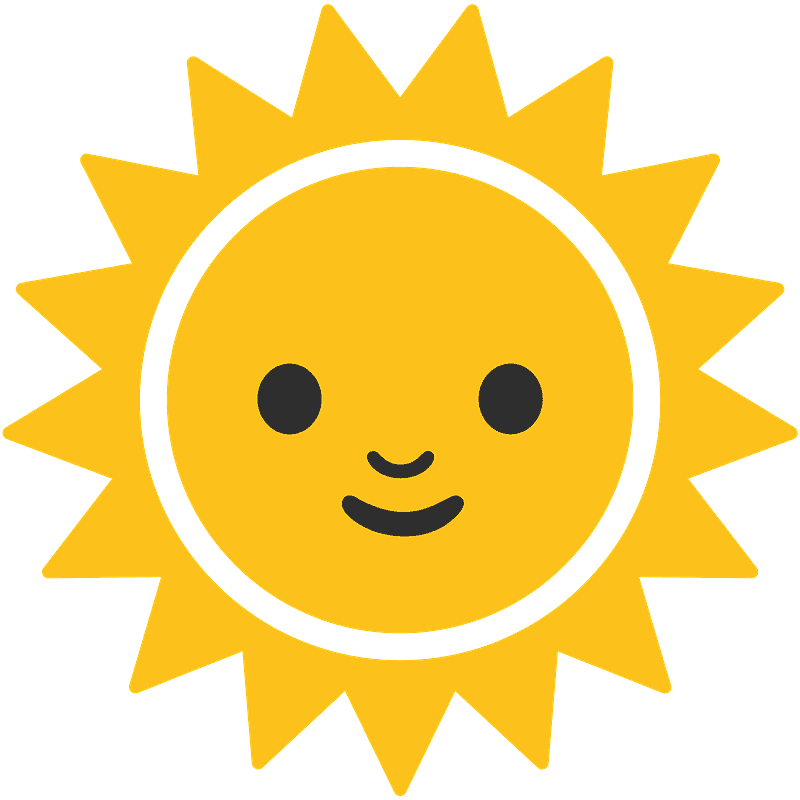 Sun with face