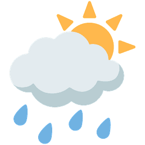 Sun behind rain cloud