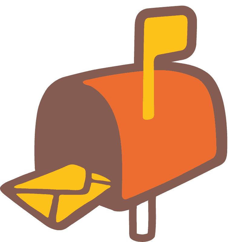 Open mailbox with raised flag - Free vector emoji on creazilla.com