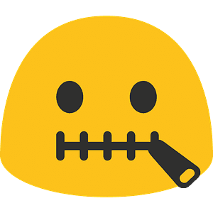 Zipper-mouth face