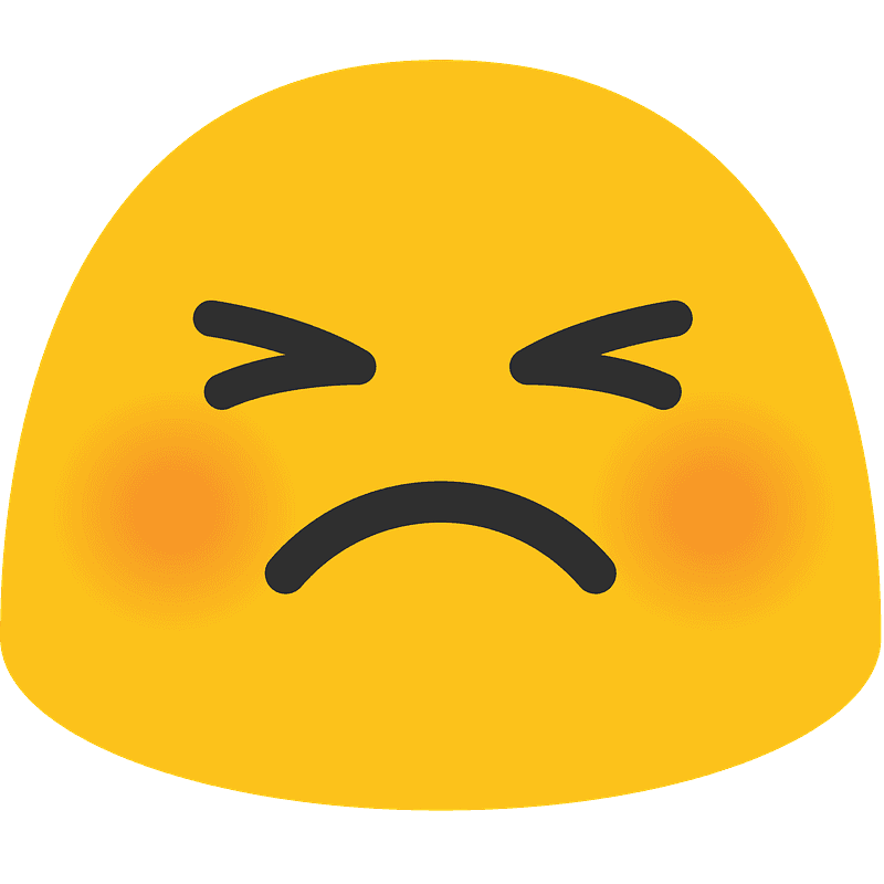 Persevering face - Free vector emoji on creazilla.com