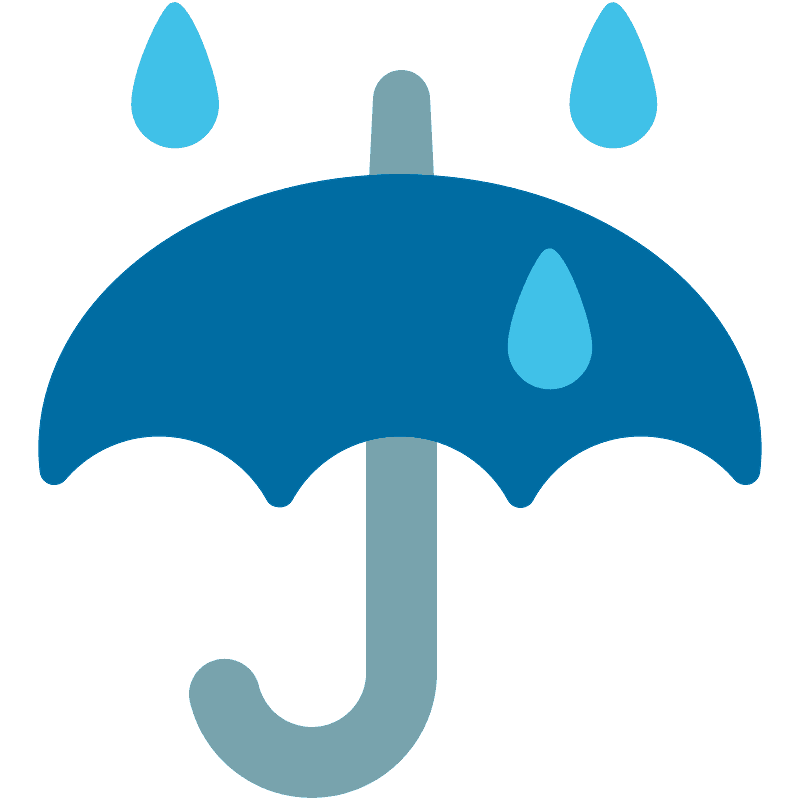 Umbrella with rain drops