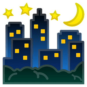 Night with stars - Free vector emoji on creazilla.com