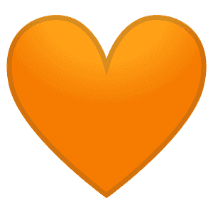 Corazón naranja