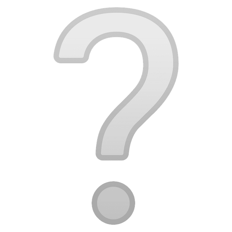 White question mark
