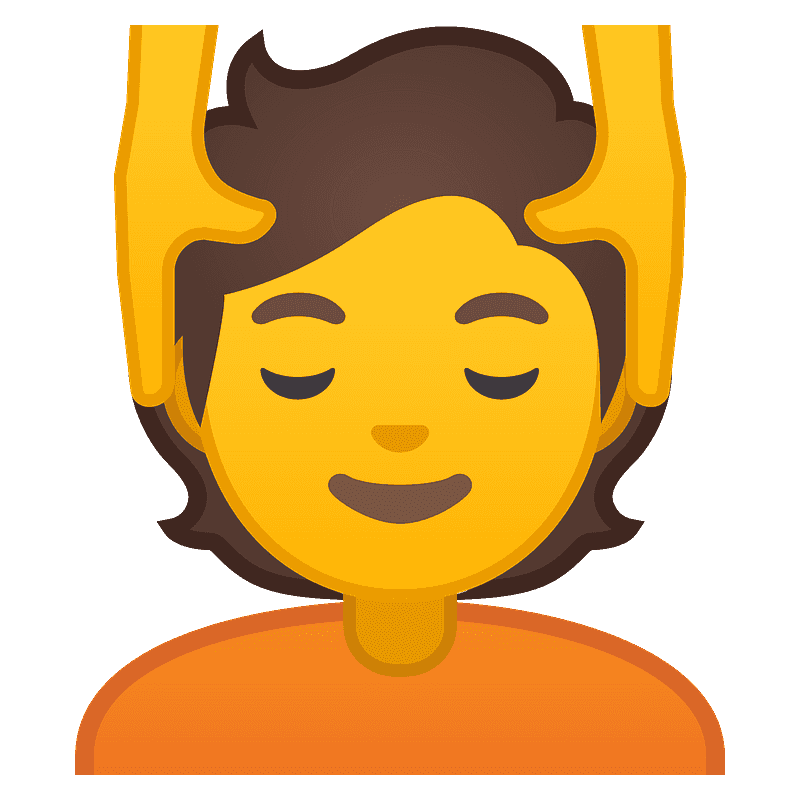 フェイスマッサージ中の人