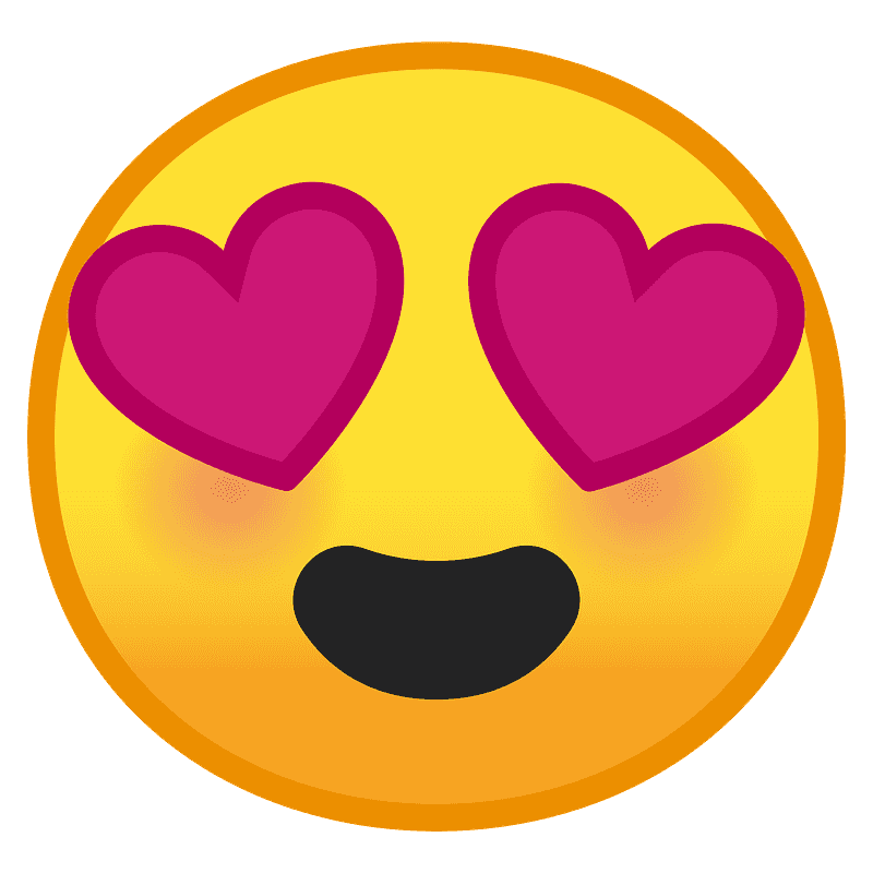 Smiling face with heart-eyes