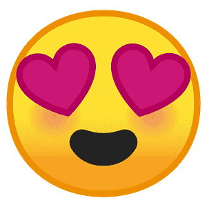 Smiling face with heart-eyes