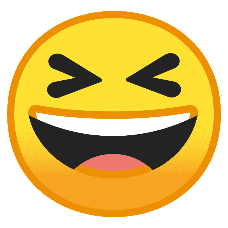 Grinning squinting face