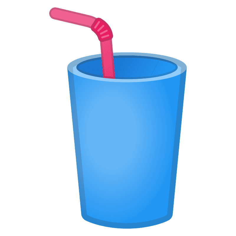 Cup with straw