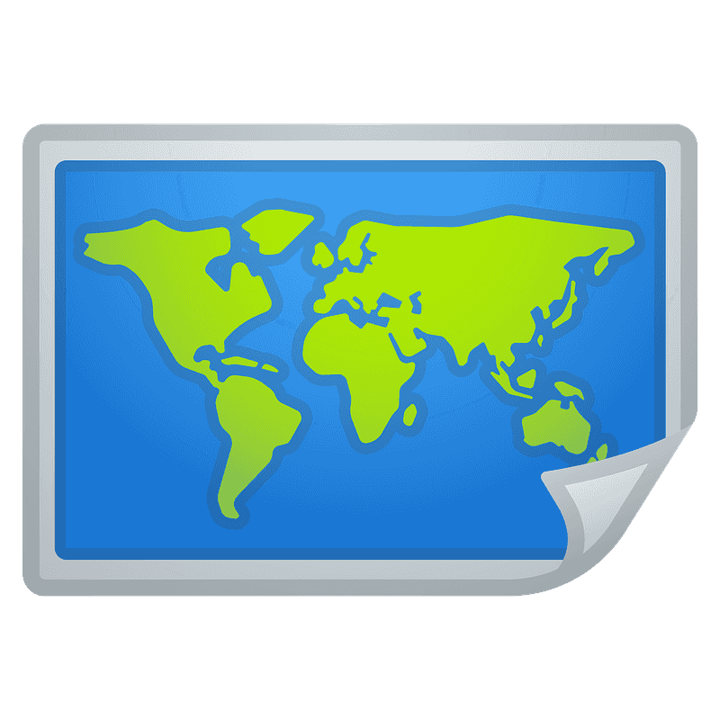 World map - Free vector emoji on creazilla.com