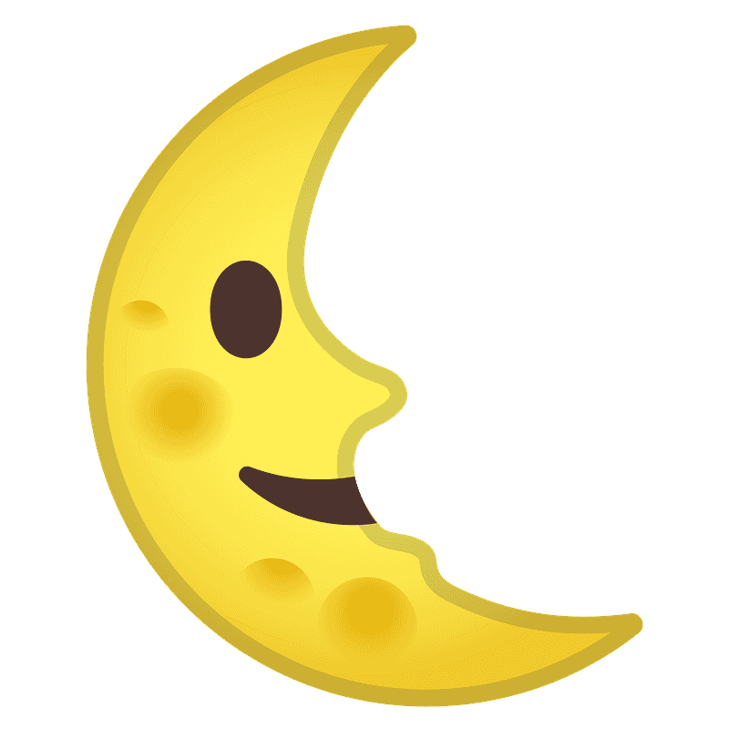 Last quarter moon face