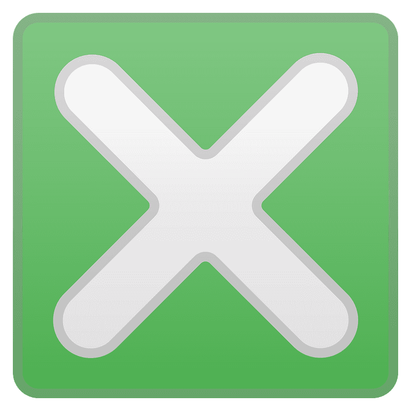 Cross mark button