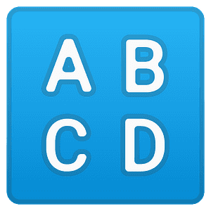 Input latin uppercase