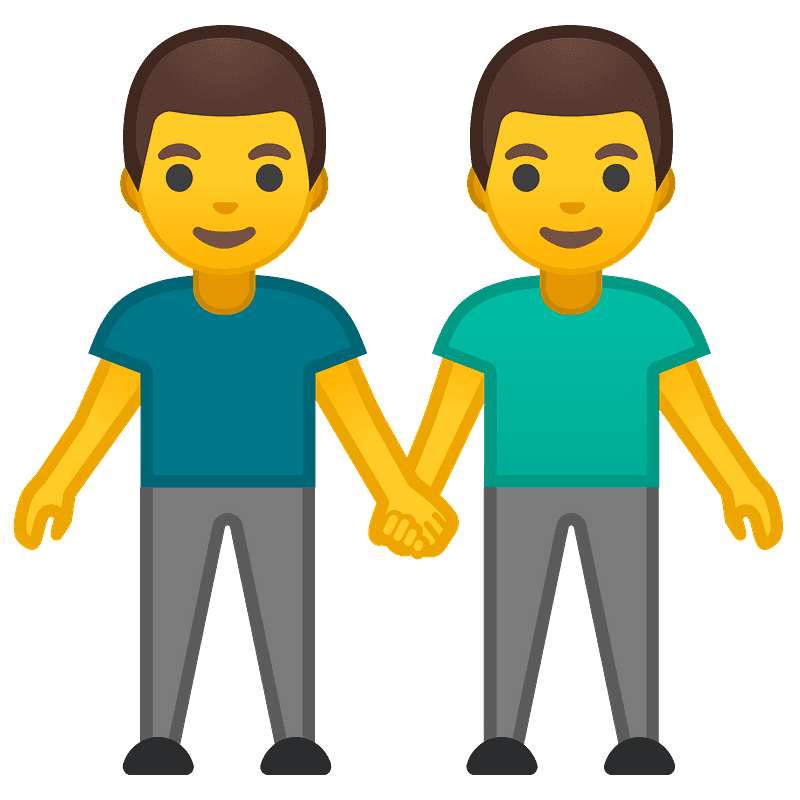 Men holding hands