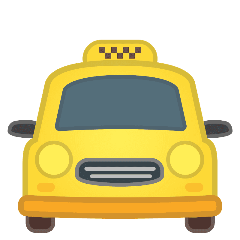 Oncoming taxi