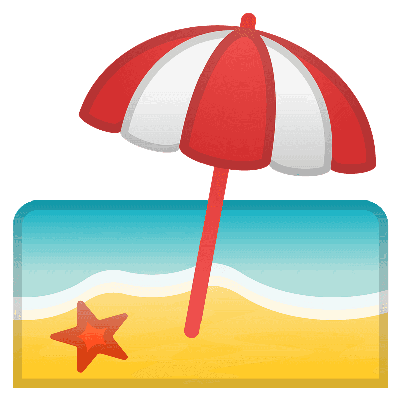 Beach with umbrella