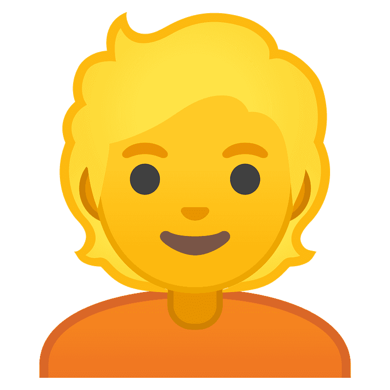 Person: blond hair