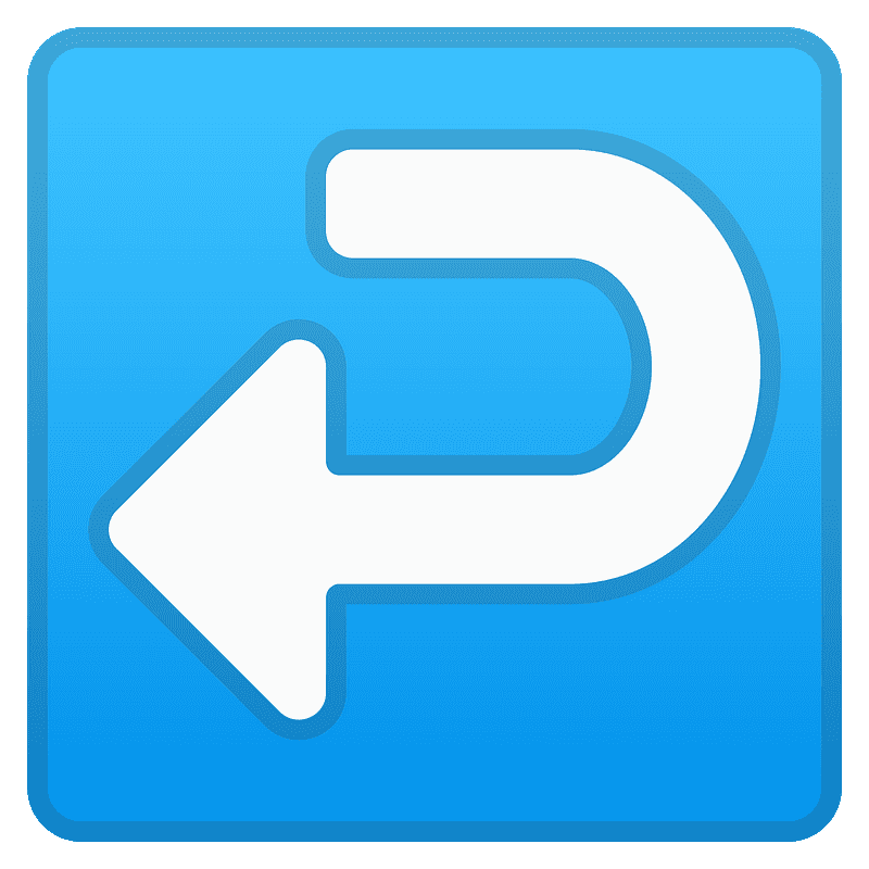 Right arrow curving left