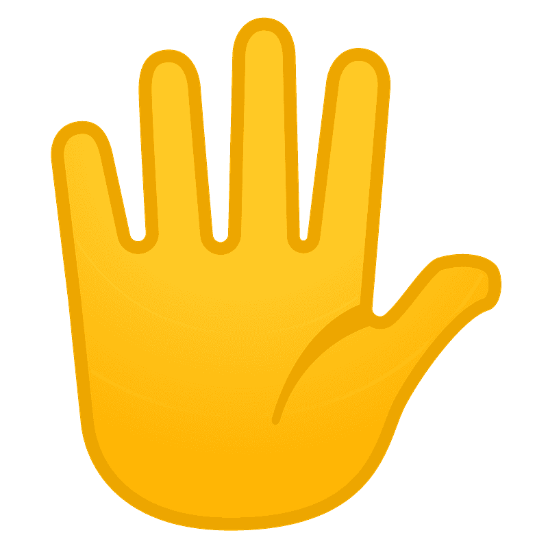 Hand with fingers splayed